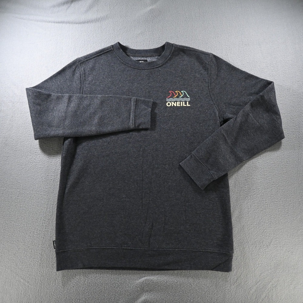 O'Neill Mens Surf Company Graphic Fleece Sweatshirt Size M Charcoal Gray Heather - Picture 2 of 7